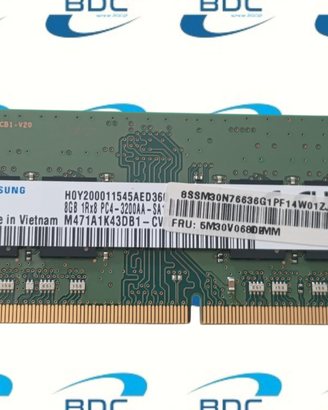 Ram Memoria 8gb 1x8gb ddr4 sodimm Samsung M471A1K4