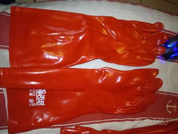 12 paia Guanti prot. rossi, taglia 10 (40 cm)