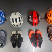 Scarpe (40) e caschi bici (S-M)