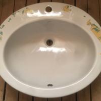 Lavabo da incasso soprapiano ceramica bianca nuovo
