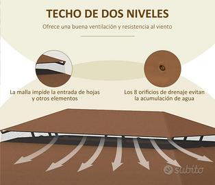 Copertura di ricambio gazebo 4x3 con camino