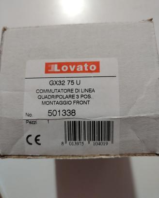 Commutatore Lovato GX35 75 U - 32A Quadripolare