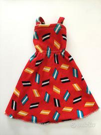 Abito per Barbie rosso fantasia - Anni '70 - '80