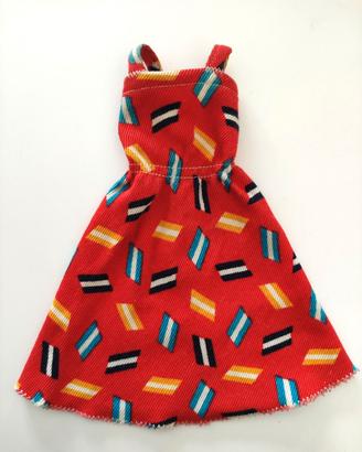 Abito per Barbie rosso fantasia - Anni '70 - '80