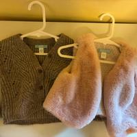 2 Cardigan golfini e pellicciotto Okaidi Obaibi