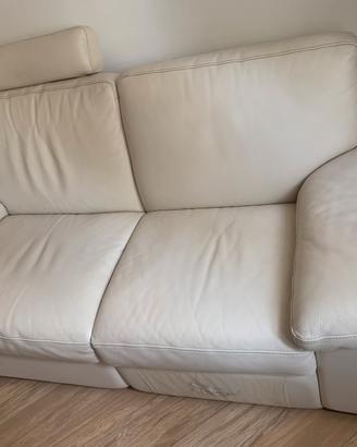 divano Natuzzi più  poltrona in pelle ikea
