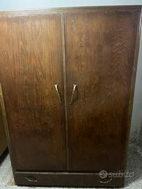 Armadio vintage anni '50/'60 in legno – Stile Mid-