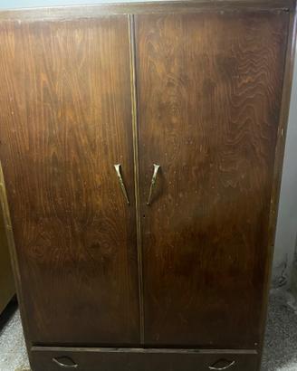 Armadio vintage anni '50/'60 in legno – Stile Mid-