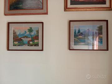 Coppia di quadri dipinti a mano Firmati 