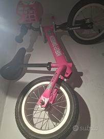 bicicletta senza pedali  rosa bimba