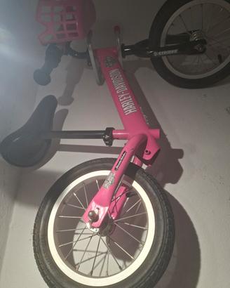 bicicletta senza pedali  rosa bimba