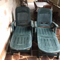 Sdraio da giardino color verde