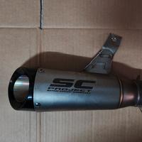 TERMINALE MARMITTA SCARICO MOTO SC PROJECT TITANIO