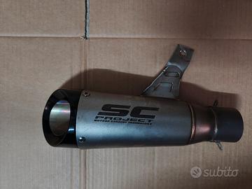 TERMINALE MARMITTA SCARICO MOTO SC PROJECT TITANIO