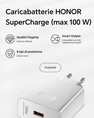 Caricabatterie Honor Fast Charge (max 100w)