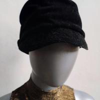 Cappello vintage anni 60 velluto nero