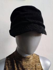 Cappello vintage anni 60 velluto nero