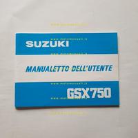 Suzuki GSX 750 1980 manuale uso libretto italiano
