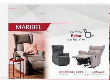 POLTRONA RELAX MANUALE GRIGIO 