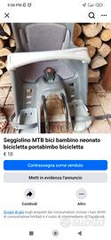 seggiolino MTB bici neonato porta bimbo bicicletta