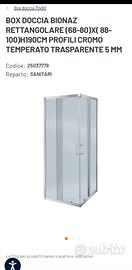 Box doccia angolare 70x90 nuovo