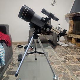 Telescopio 70/300 con treppiede e accessori