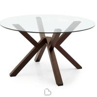 Tavolo tondo in vetro CONNUBIA.