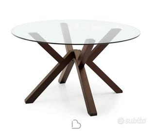 Tavolo tondo in vetro CONNUBIA.