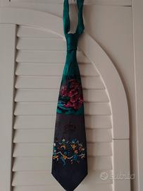 cravatta vintage 100% seta