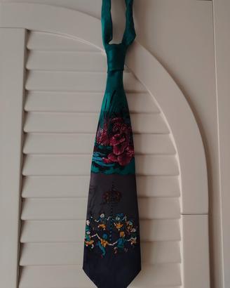 cravatta vintage 100% seta