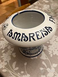 Vaso “Amarena Fabbri Bologna” in maiolica Deruta