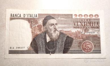 Banconota 20.000 Tiziano Repubblica Italiana - Spl