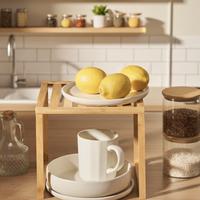 Scaffale in bambu da terra