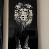 2 quadri design neri su tela animalier