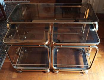 Carrello bar e portavivande anni '70