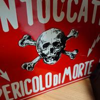 Lamierino vintage pericolo di morte