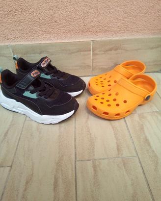 scarpe puma n33 più ciabatte n32