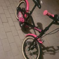bicicletta bambina btwin  500 rosa nero 16 pollici