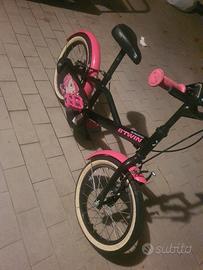 bicicletta bambina btwin  500 rosa nero 16 pollici
