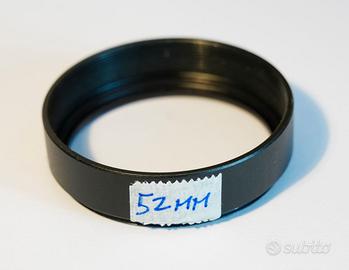 Paraluce 52mm in alluminio per obiettivi 35mm