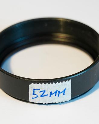 Paraluce 52mm in alluminio per obiettivi 35mm