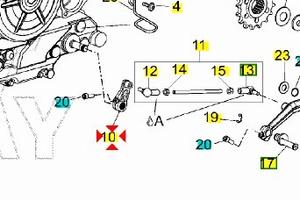 Bielletta rinvio cambio pedale Aprilia Dorsoduro 7