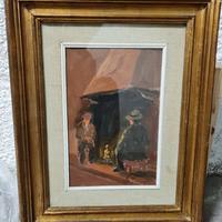 Quadro - Uomini al focolare