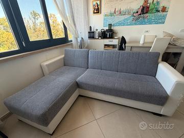 Divano a letto contenitore con penisola