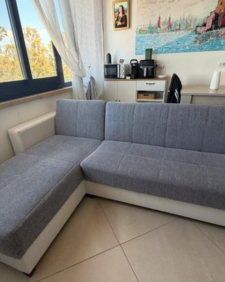 Divano a letto contenitore con penisola