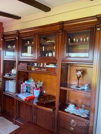 Elegante Mobile Parete in Legno Massiccio