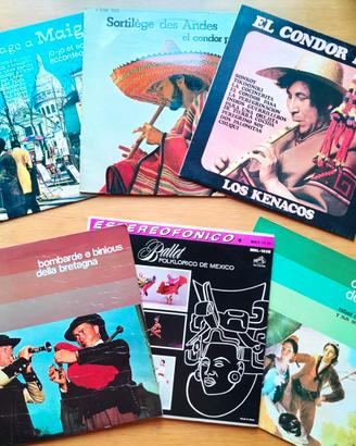 vari dischi folk, world e musica tradizionale