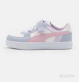 Scarpe Puma nuove bambina bianche lilla rosa 