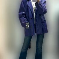 Blazer pelle viola Vintage nuovo