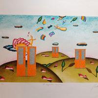 Litografia di Giuliano Ghelli